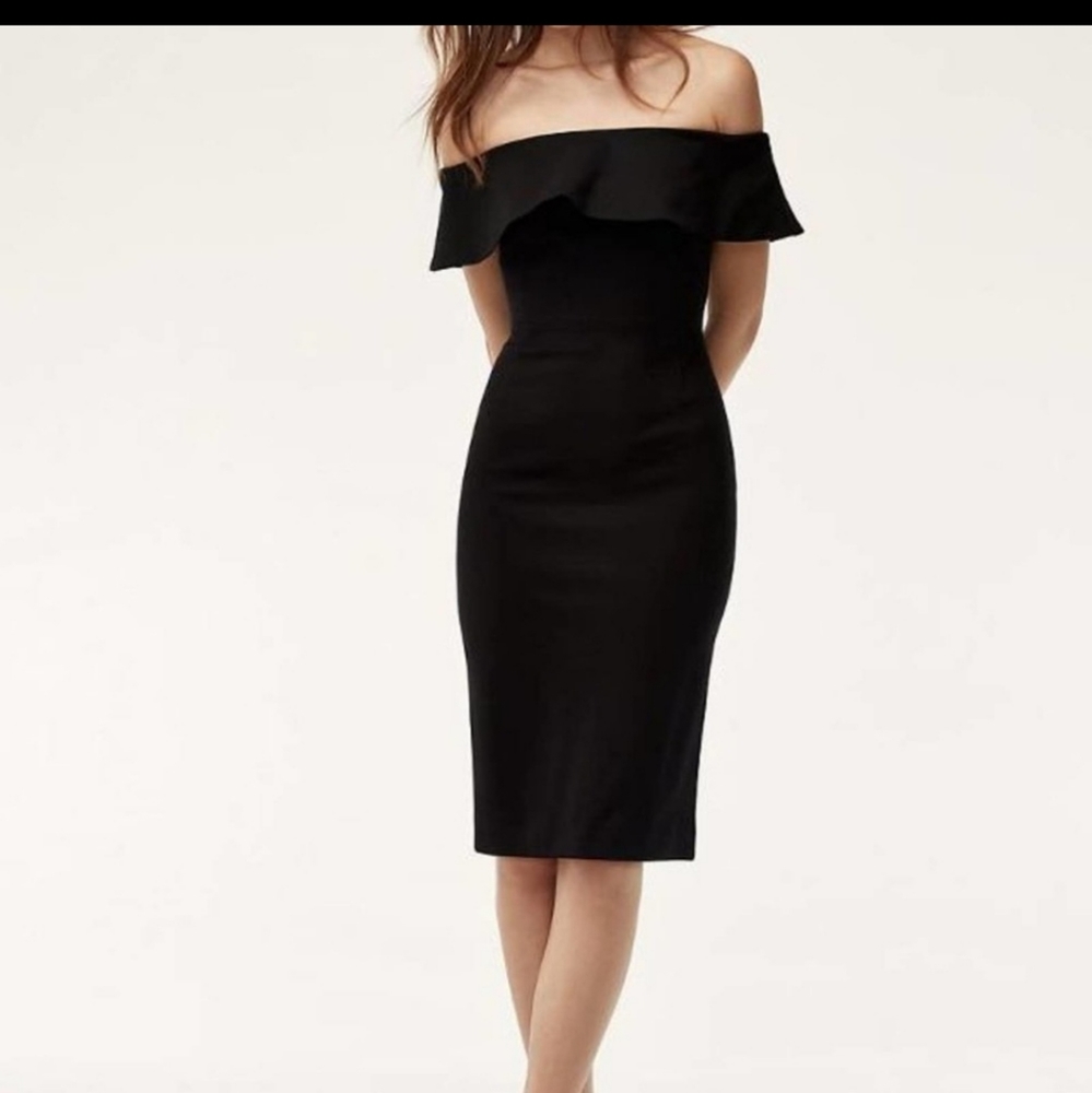 NEW.BLACK ZARA TUBE BODYCON STRETCH DRESS M
